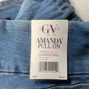 Gloria Vanderbilt Amanda Pull-On Jeggings in Light Blue Denim